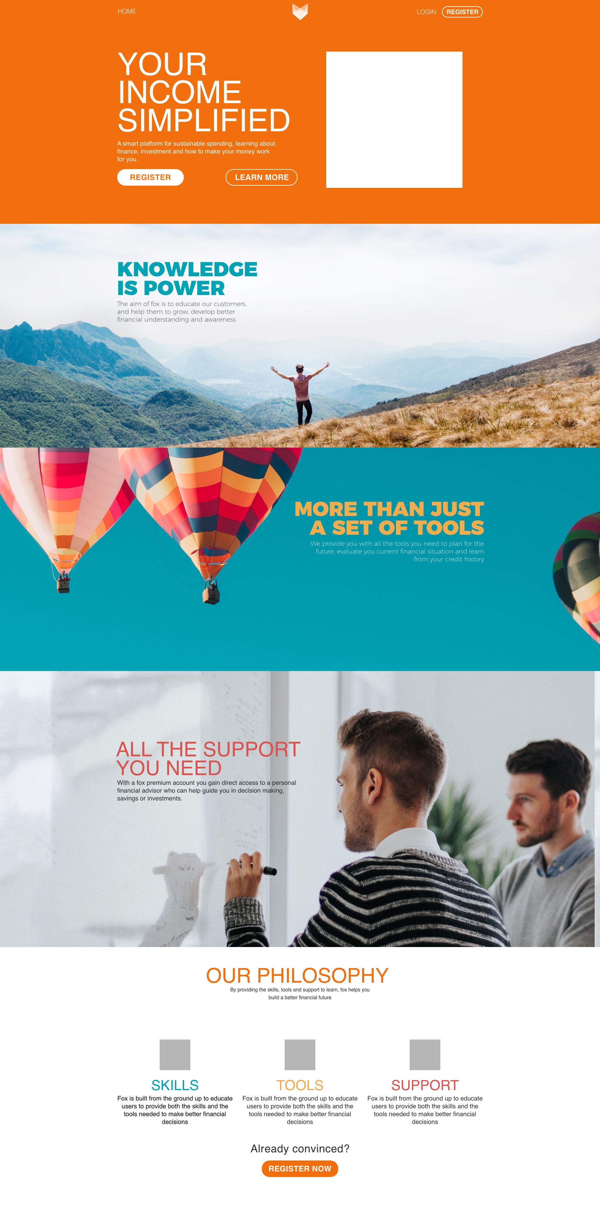 Fox Finance App Interface